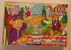 Vista 788958601103 Vintage Alice In Wonderland Inch And The Tea Party 100pc Jigsaw Puzzle