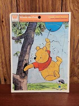 U4542-1 Walt Disney Presents Vintage Winnie The Pooh 1964 Whitman Frame Tray Puzzle