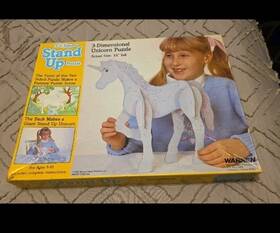 Warren 038457017753 Vintage 1983 3-d Standup Unicorn Puzzle