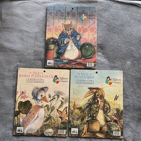 Warren 038457052006 Vintage 1976 Beatrix Potter Puzzles Children S Classics 11 X 14 Lot Of 3