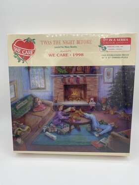 We Care 660162000302 Vintage Tftwas The Night Before 1000 Piece Puzzle 1998 Christmas New Sealed