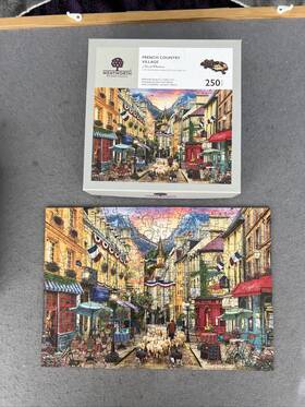 Wentworth 050265368883 French Country Village 250 Piece Wooden Puzzle