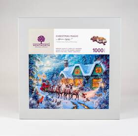 Wentworth 050265372064 Premium Quality Laser-cut Wooden Puzzle 1 000 Piece Inch Christmas Magic