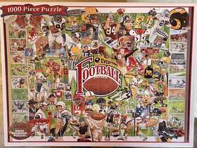 White Mountain 724819249923 Puzzle 1000 Pieces Everything Football 359 Usa 24 X 30 Inch Sealed