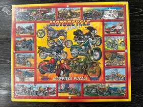 White Mountain 724819250967 Inch Motorcycle Madness 2009 Puzzles Usa 24 X30 1000 Piece Nib