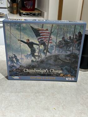 White Mountain 724819251049 Chamberlains Charge 1000 Pc Puzzle Battle Of Gettysburg Civil War