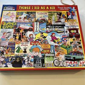 1319 White Mountain 724819260034 Inch Things I Did As A Kid 1000-piece Puzzle Item #1319