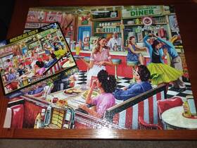 1397 White Mountain 724819261314 American Diner #1397 1000 Piece Jigsaw Puzzle Pre-owned Complete