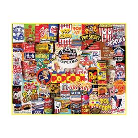 White Mountain Puzzles 724819265879 Puzzle Popcorn 1000 Pieces Vg /nm