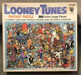 Whitman 033500047879 Looney Tunes Fantasy Puzzle 300 Extra Large Pieces Vintage 1981 Complete