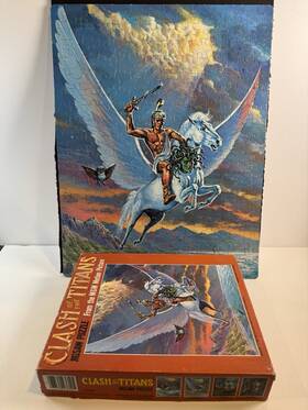 Whitman 033500936005 Rare 1981 Whitman-clash Of The Titans- Medusa Pegasus - Puzzle- Jigsaw