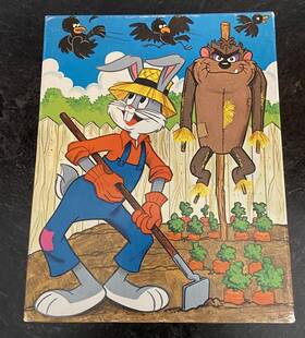 Whitman 033500966309 Golden Vintage Bugs Bunny 99 Pc Puzzle Complete With Tasmanian Devil Scarecrow