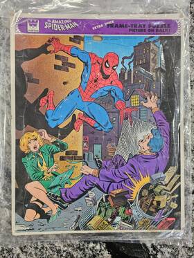 4552-1f Whitman Vtg 1979 Marvel Comics The Amazing Spider-man 24 Pc Tray Frame Puzzle