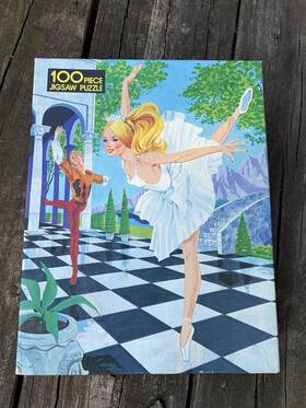 Whitman 4605-44 Vintage 1980 Ballerina Barbie Jigsaw Puzzle 100 Pieces #4605-44