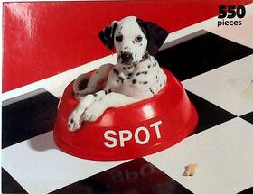 Wnuk Productions 796104030080 1996 Hits Spot Dalmatian Puppy Checkerboard Floor Alan 550 Pc 18x24 Puzzle