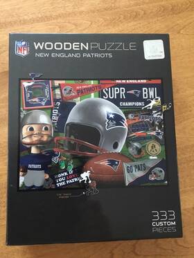 Youthefan 810052509983 New England Patriots Wooden Puzzle 333 Custom Pieces From Nfl.com
