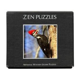 Zen Puzzles 682055039220 Pileated Woodpecker Artisanal Wooden Jigsaw Puzzle 299 Pcs Complete