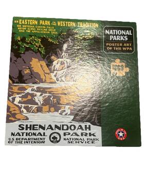 Zica Media 803780001126 Shenandoah National Park Poster Art Of The Wpa All Pieces Present Waterfall