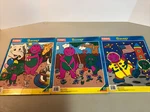 Vintage Playskool Lot Of Barney 6-PIECE Cardboard Puzzles Tray 1993. Fixed Price $15.00.