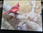 Marjolein Bastin American Bird Cardinal Puzzle, Vtg. 1994 Springbok Sealed. Fixed Price $15.00.
