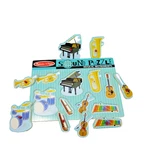 Melissa & Doug Wooden Musical Instruments Sound Puzzle Ages 2+ Batteries. Fixed Price $9.95.