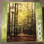 Eurographics Puzzle Forest Path 1000 Pieces 19 1/4" X 26 5/8". Fixed Price $14.99.