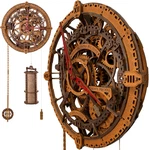 Vintage Steampunk Wooden 3D Puzzle, Adult Diy Mechanical Wall Clock Decor Kit. Fixed Price $135.26.