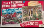 Lpf Puzzles 240 Pcs / 480 Total Running Horses English Cottage 11X9. Fixed Price $9.50.