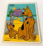Playskool Wooden Frame-tray 1980 Hanna Barbera "c'mon Scooby Doo" Puzzle #340-1. Fixed Price $12.99.