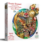 Sunsout Fireside Ornament 750 Pc Special Shape Christmas Jigsaw Puzzle. Fixed Price $24.99.
