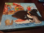 Free Willy Killer Whale 60 Piece Puzzle Cartoon Complete Milton Bradley 1990S. Fixed Price $17.00.