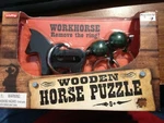 New Schylling Work Horse Wooden Puzzle Game "free Shipping". Fixed Price $14.99.