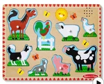 Melissa & Doug Farm Animals Sound Puzzle - Wooden Peg With Effects. Fixed Price $7.48.