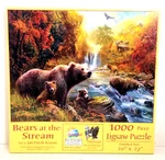 2018 Sunsout Bears At The Stream 1000 Pc Puzzle Brand New Sealed 20" X 27". Fixed Price $19.99.