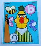 Vintage 1973 Playskool Bert's 315-2 Sesame Street Wooden Puzzle 11 Pieces. Fixed Price $11.99.