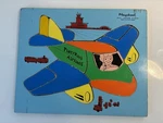 Vintage Playskool Wooden Airplane Puzzle 330-16 15 Pieces. Fixed Price $14.00.