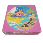 Vtg Golden Yosemite Sam Round Jigsaw Puzzle Looney Tunes 1974 125 Pieces Complet. Fixed Price $30.00.