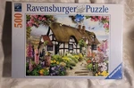Ravensburger 500 Piece Jigsaw Puzzle #147090 "thatched Cottage" Complete. Fixed Price $19.99.