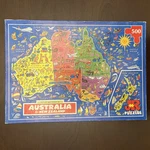 Vtg Jr Australia & New Zealand Map Jigsaw Puzzle - 500 Pc 100% Complete, Vgc. Fixed Price $16.99.