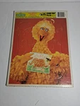 Vtg 1983 Sesame Street Golden Inlaid Tray Puzzle Big Bird's Portrait Of Friend. Fixed Price $9.00.