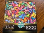 Buffalo Games Vivid Collection 1000 Pc Jigsaw Puzzle Butterflies 26.75" X 19.75". Fixed Price $14.99.