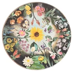 Vintage 1965 Springbok Circular Puzzle Wild Flowers By Maynard Reece +insert. Fixed Price $179.99.