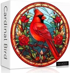 Stained Glass Bird Puzzles For Adults 1000 Pieces, Round Cardinal.... Fixed Price $24.64.