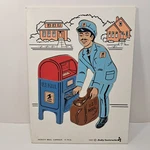 Vtg 1981 Judy/instructo Mail Carrier Pc Wooden Jigsaw Puzzle J606011 Usa. Fixed Price $23.00.