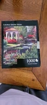 Jigsaw Puzzle "spanish Gazebo" Flower Garden Laurie Snow Hein 1000 Piece. Fixed Price $12.00.