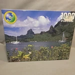 New Leap Year Puzzle World Cook's Bay, Moorea, Tahiti 1000 Pc Jigsaw 1999. Fixed Price $13.95.