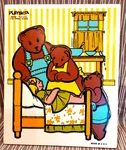 Vintage Playskool Wooden Puzzle #290-04 The Three Bears 13 Pieces. Fixed Price $10.00.