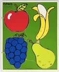 1985 Playskool 180-06 Favorite Fruits 4 Piece Wooden Jigsaw Tray Puzzle. Fixed Price $5.99.