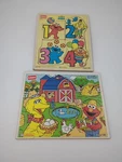 Vintage Playschool Lot Of 2 Sesame Street Puzzles Wood Cookie Monster 1993. Fixed Price $15.99.