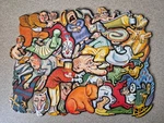 Complete Vintage 1968 Figments Jumble Fits Cluster Puzzle #2 Cadaco Characters. Fixed Price $45.00.